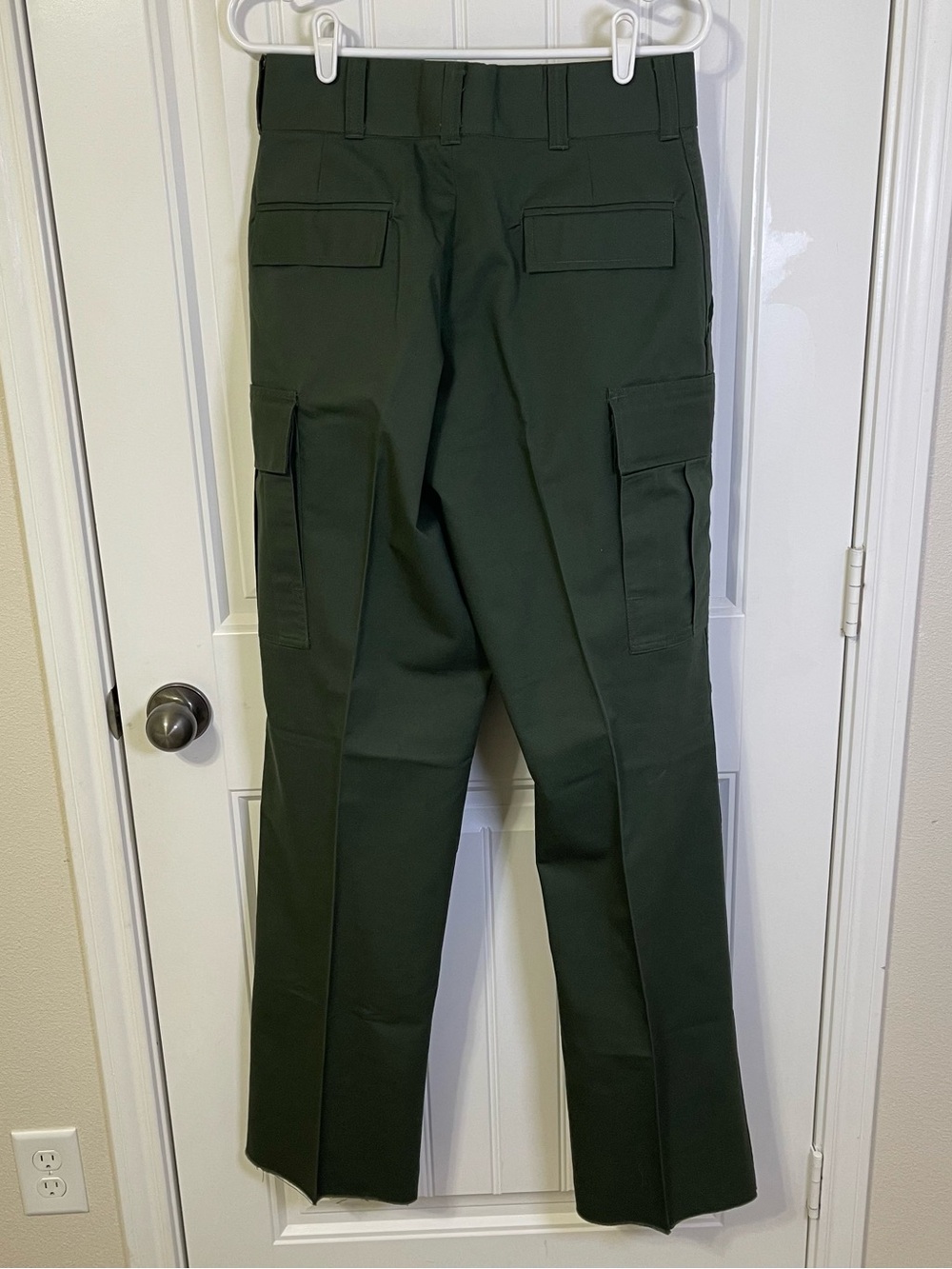Transcon Manufacturing Men's 31 FR Green Cargo Pants Flame Resistant Raw Hem - Picture 2 of 7